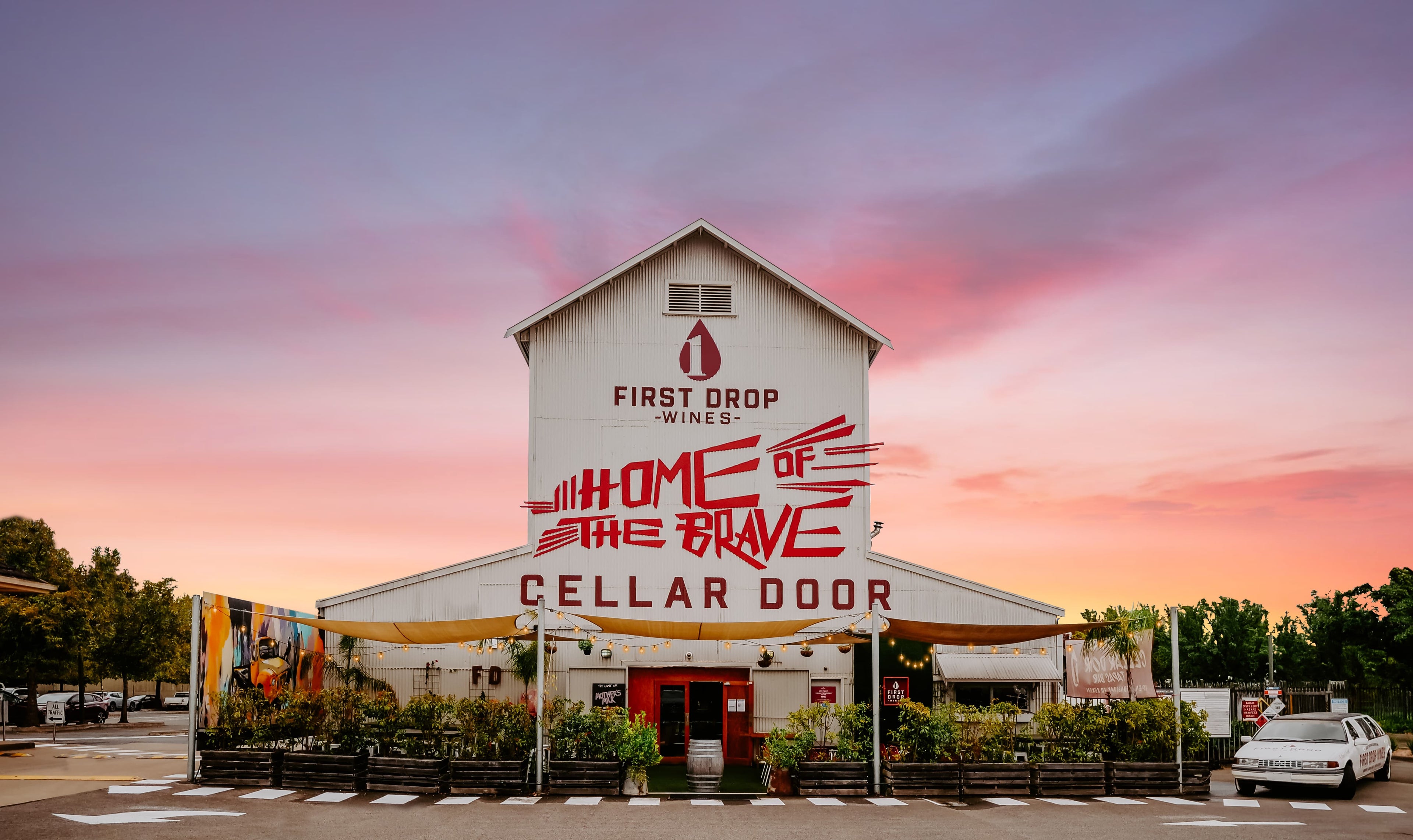 First Drop Wines Home of the Brave Cellar Door banner